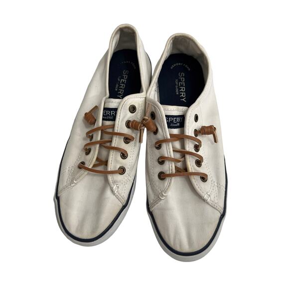 Sperry Top slider Canvas Sneaker Woman’s US size 8.5 preowned - Picture 2 of 6